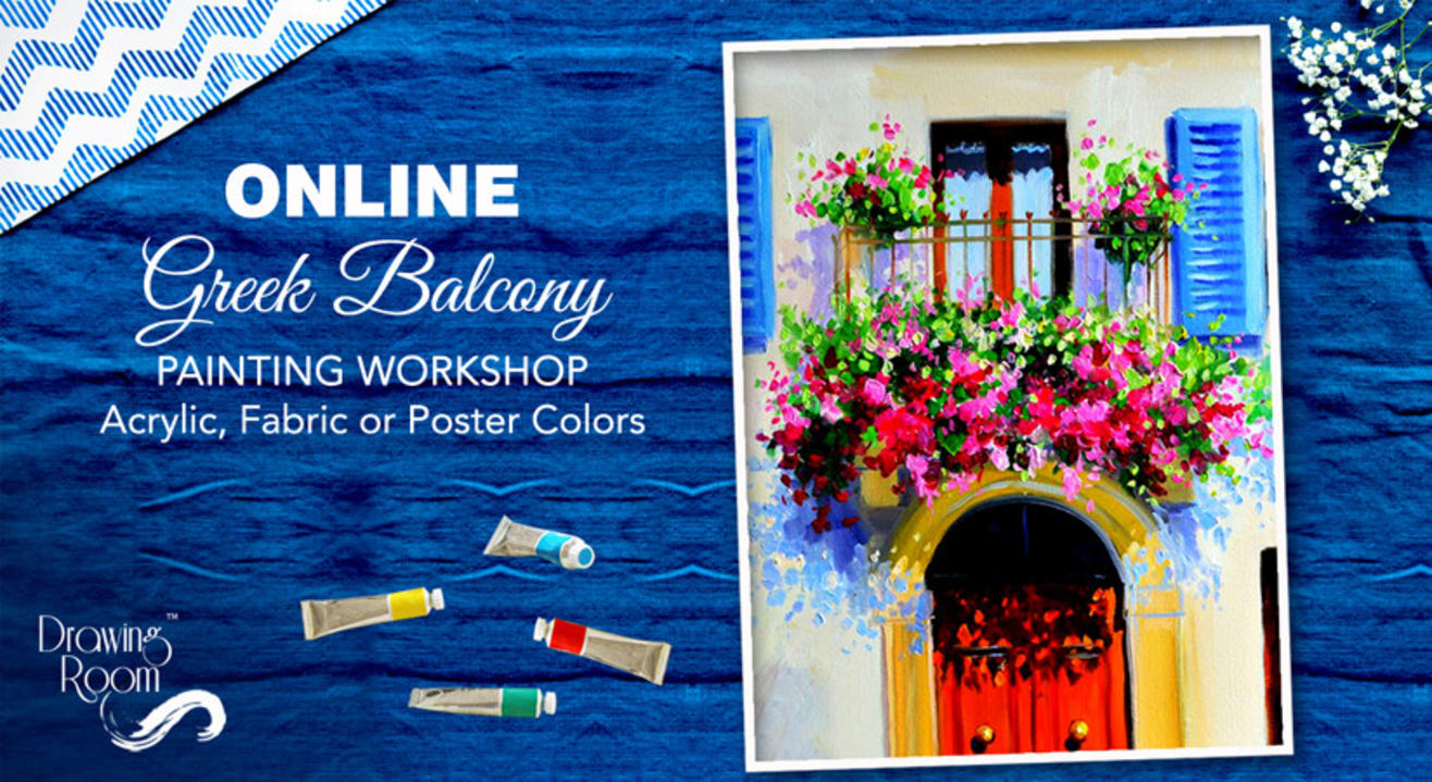 Online Greek Balcony Painting Workshop by Drawing Room