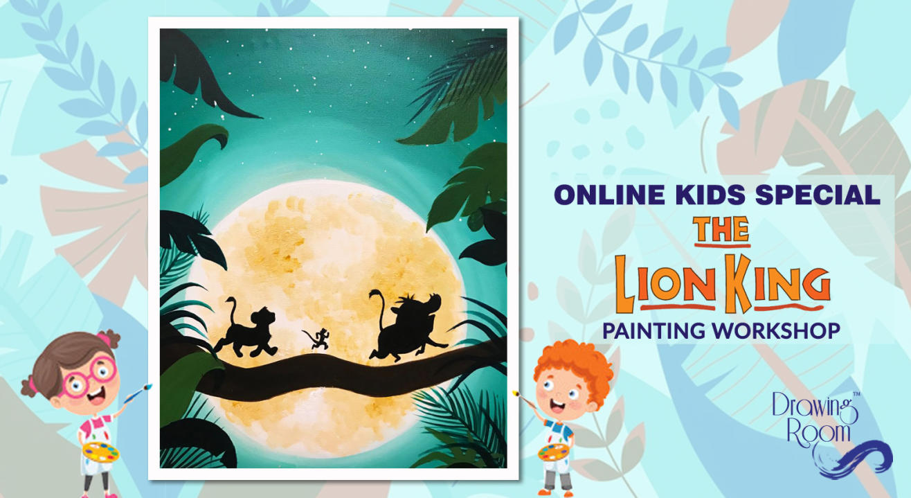 Online Kids Special The Lion King Painting Workshop by Drawing Room