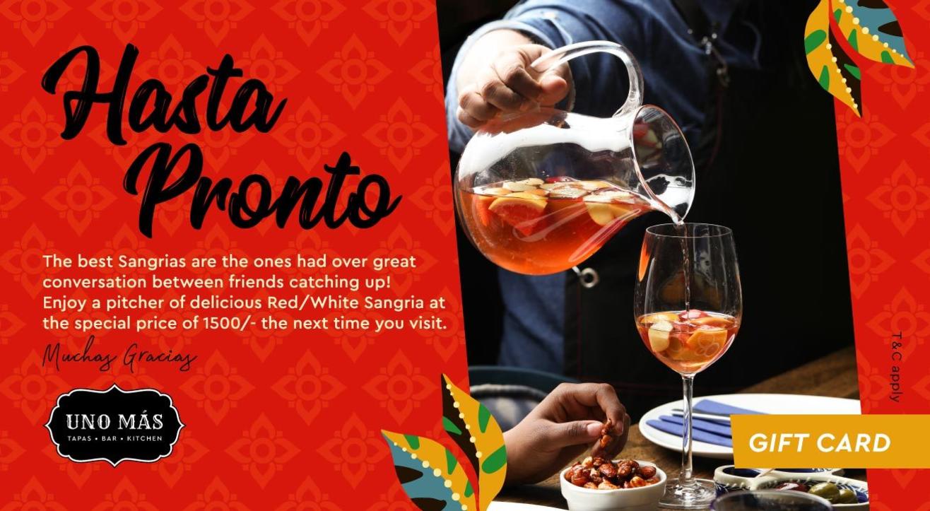 Uno Más Presents: The Hasta pronto Sangria Gift Card