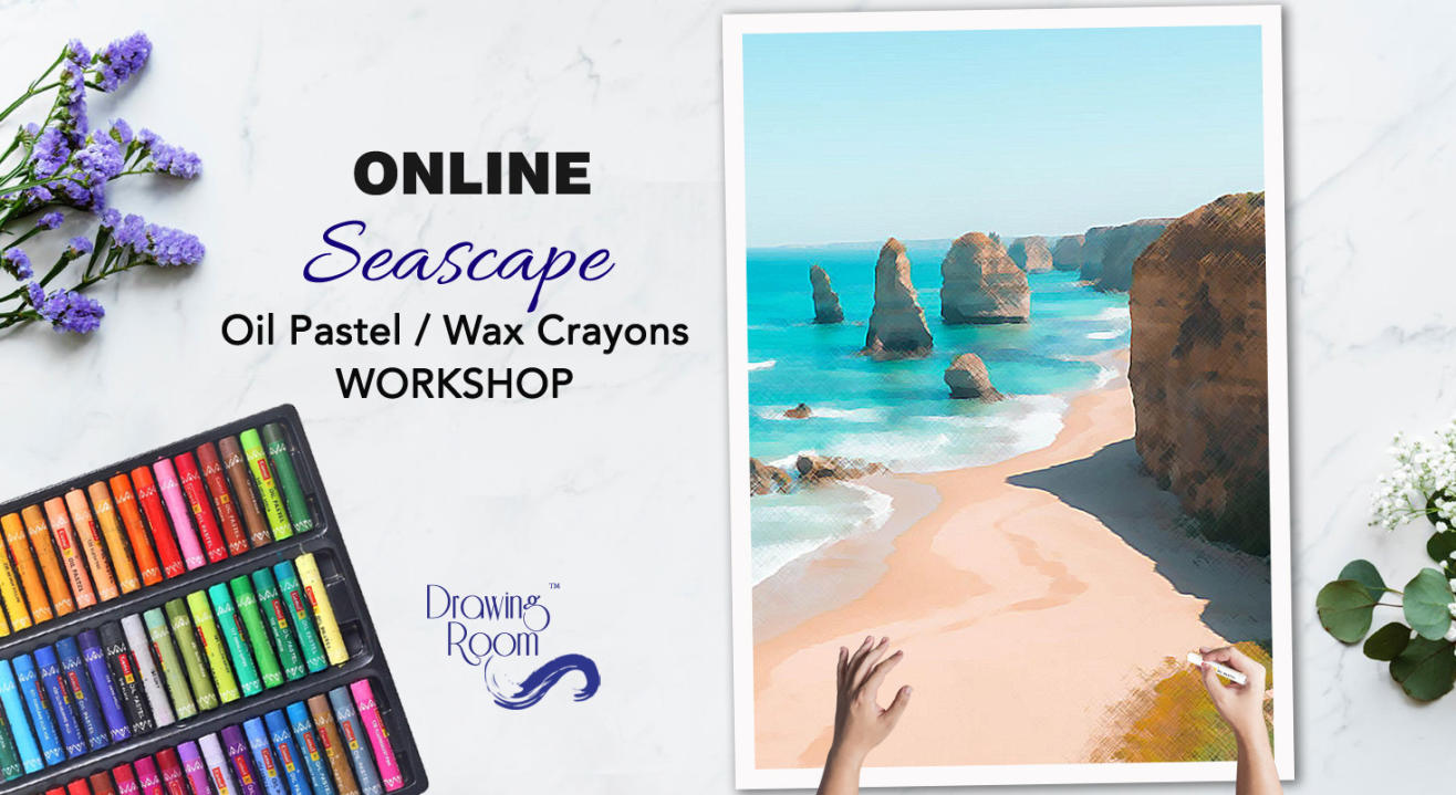 Online Seascape Oil Pastel Workshop by Drawing Room