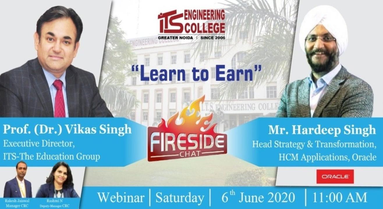 Live Webinarseries at ITS Engineering College: FIRECHAT with Top HR leader Guest# 7