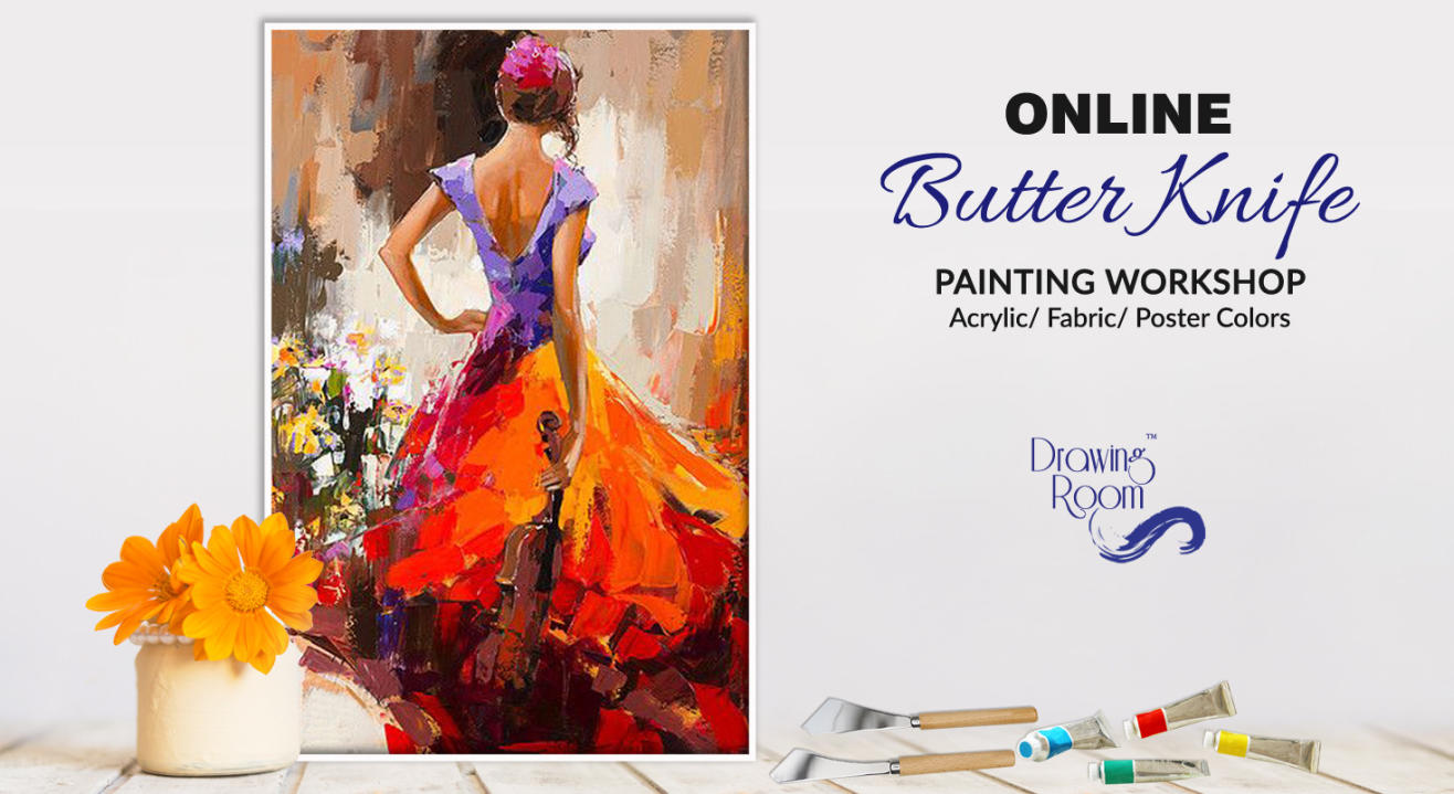 Online Butter Knife Painting Workshop by Drawing Room