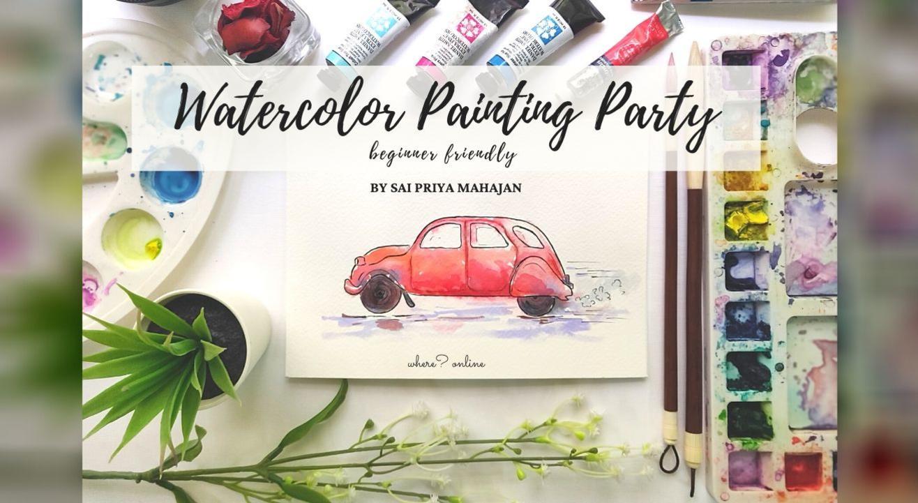 Watercolor Painting Party Beginner Friendly