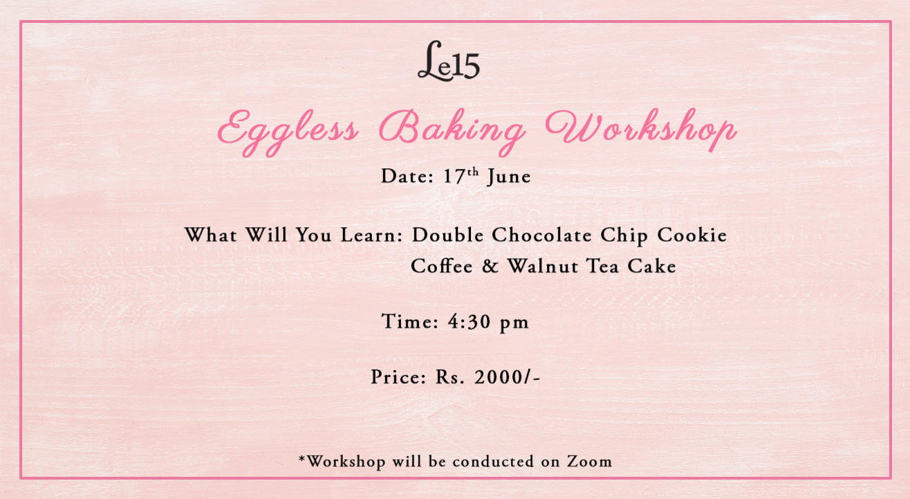 Eggless Baking Workshop with Chef Pooja Dhingra