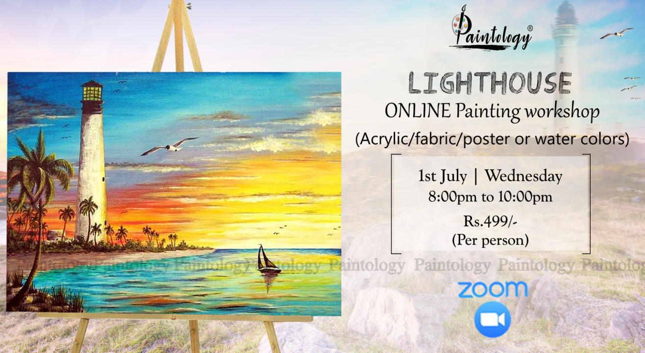 'Lighthouse' painting workshop by Paintology