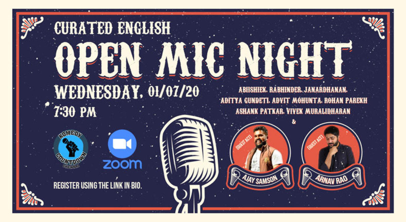 Curated English Open Mic Night