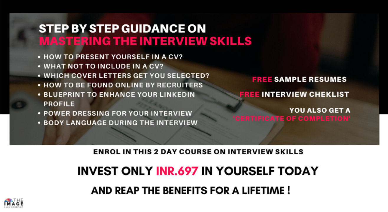 MASTERCLASS ON INTERVIEW SKILLS