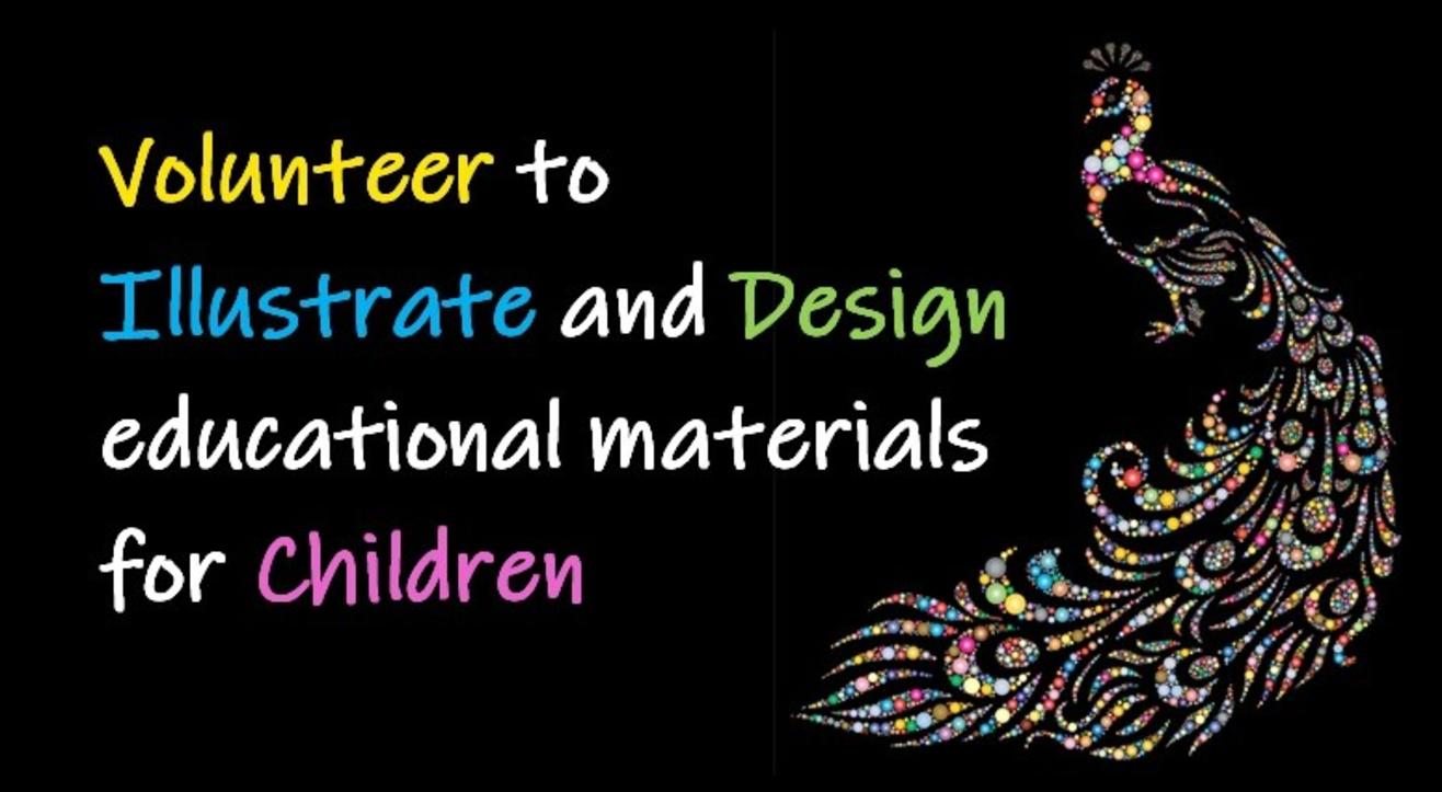 Volunteer to illustrate and design educational materials for children