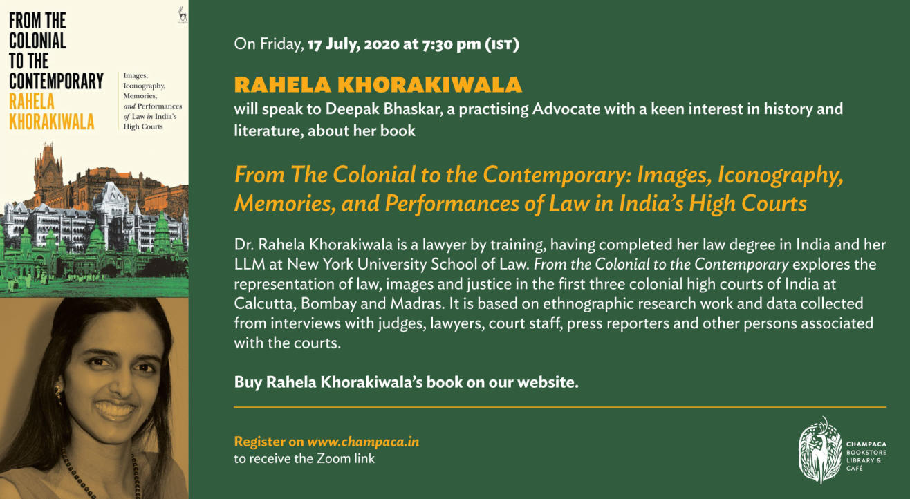 Champaca Bookstore presents a talk with Dr. Rahela Khorakiwala on her book From the Colonial to the Contemporary