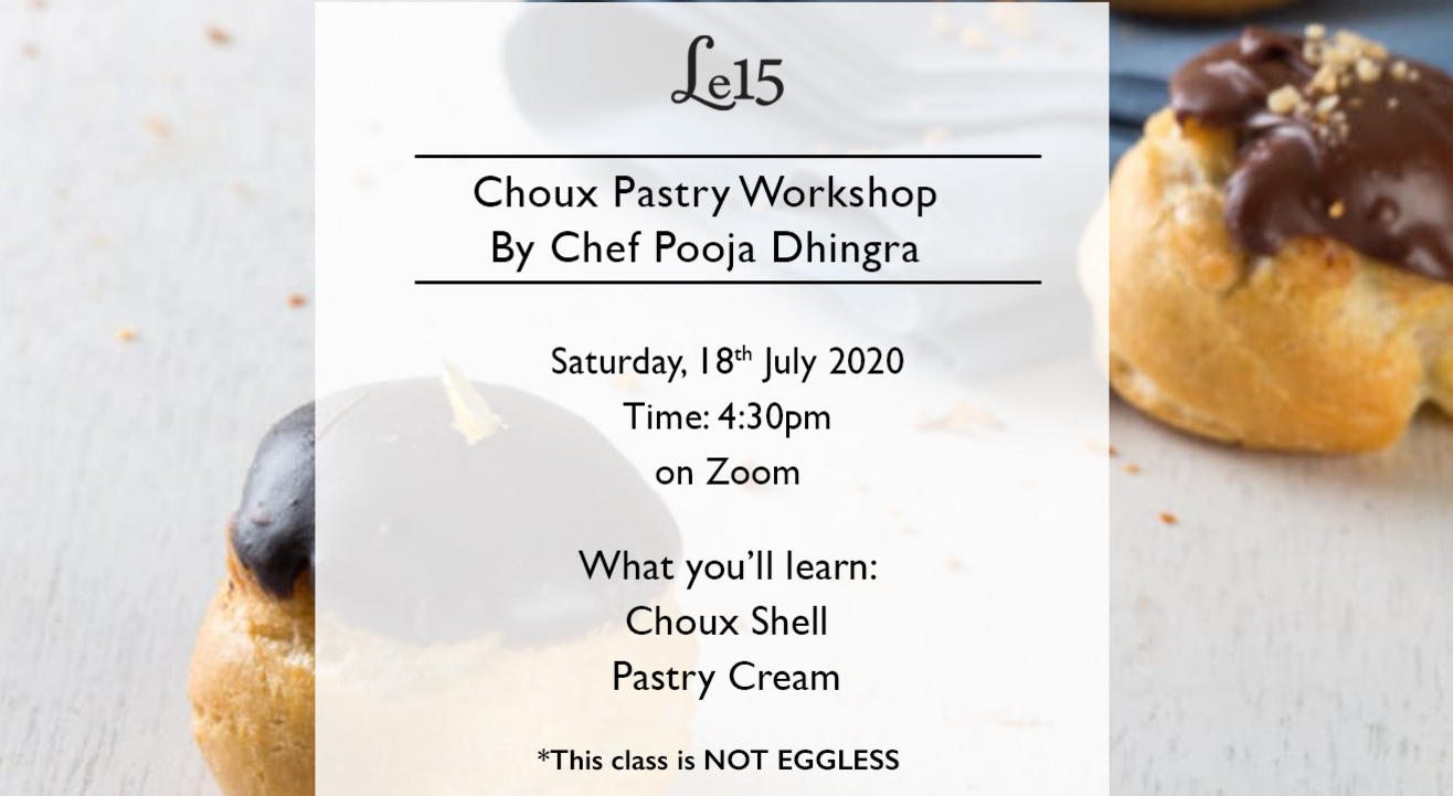 Choux Pastry Workshop with Chef Pooja Dhingra