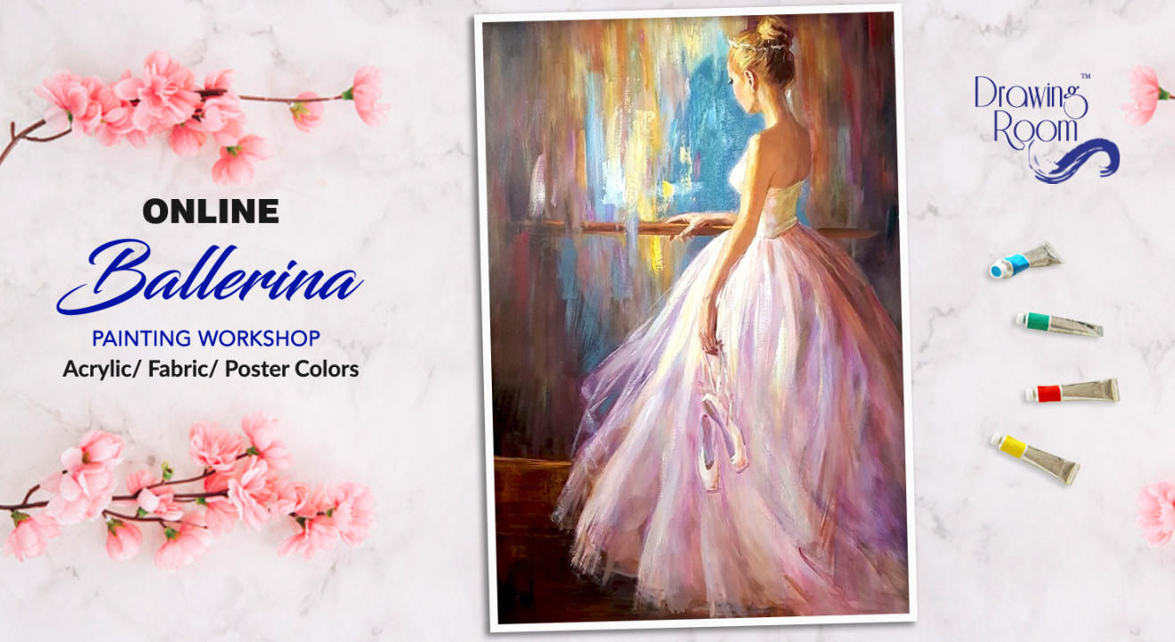 Online Ballerina Painting Workshop by Drawing Room