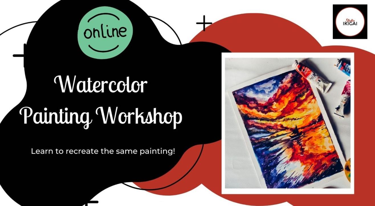 Online Watercolor Painting Workshop - Gold Expanse 