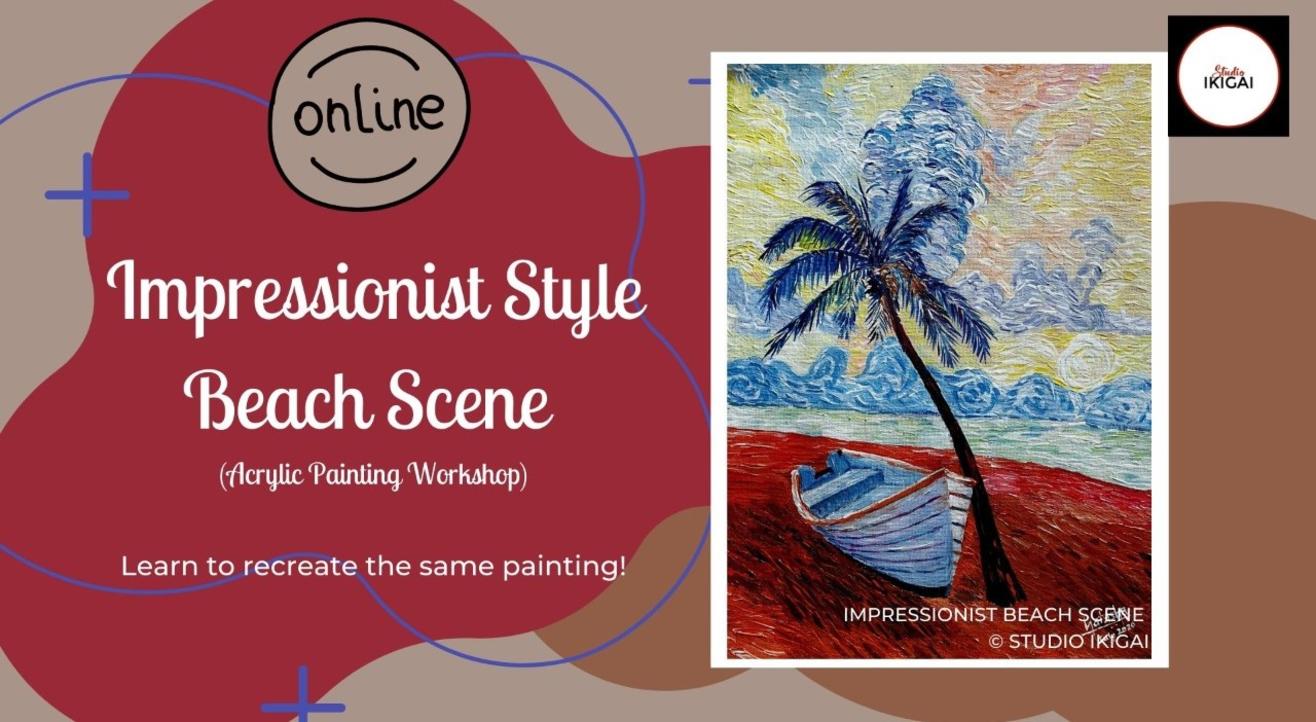 Online Acrylic Painting Workshop - Beach Scene