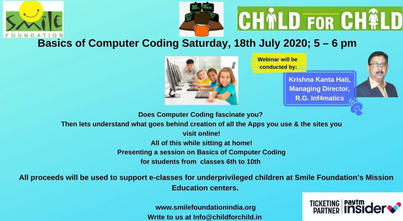 Child for Child Webinar on Basics of Computer Coding for Students