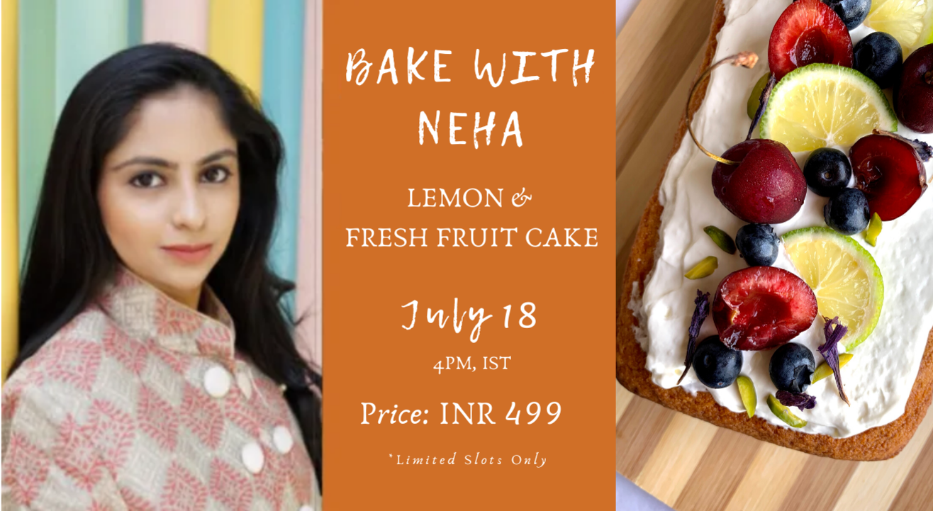 Lemon and Fresh Fruit Cake by MasterChef Neha Shah