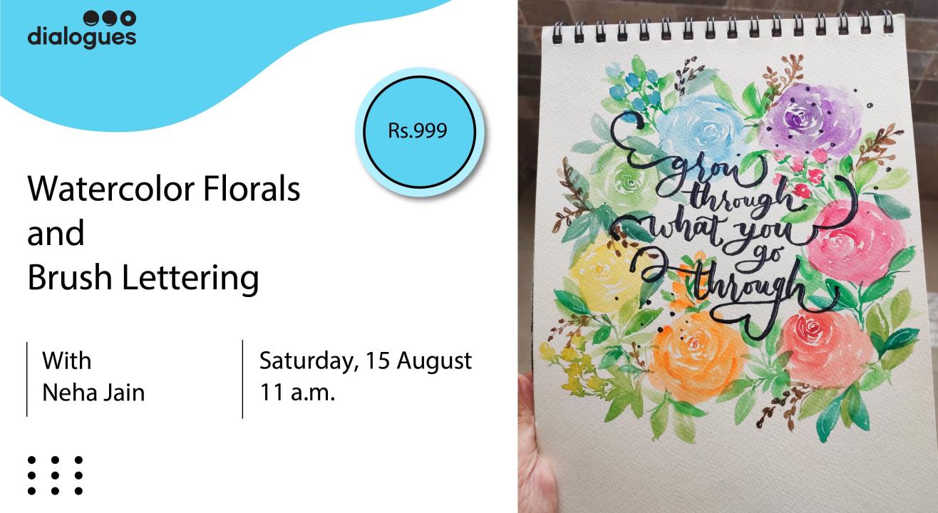  Watercolor Florals and Brush Lettering (2 Days)