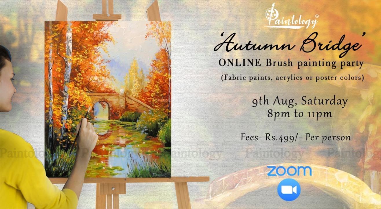 ‘Autumn Bridge’ painting workshop by paintology