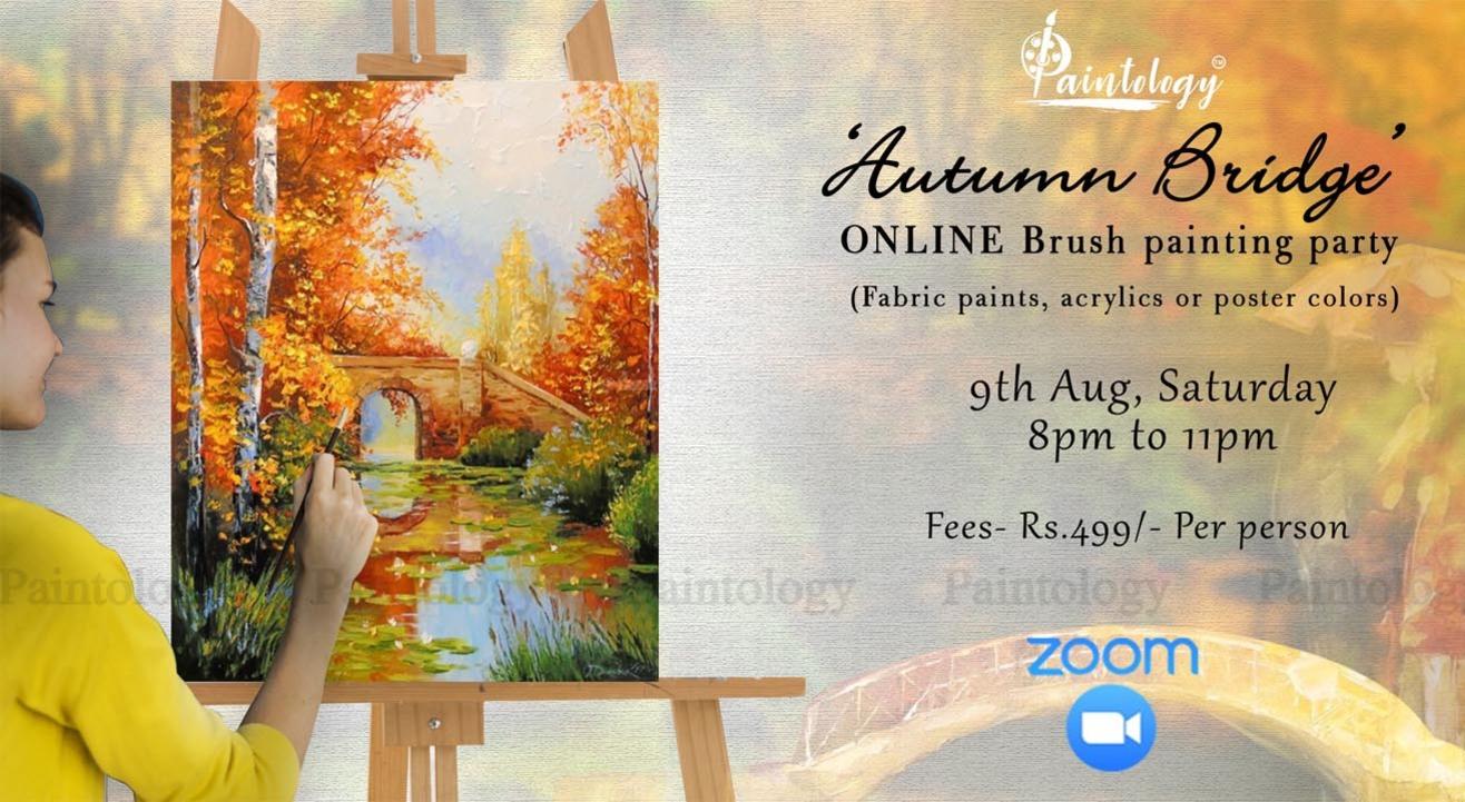  ‘Autumn Bridge’ painting workshop by paintology