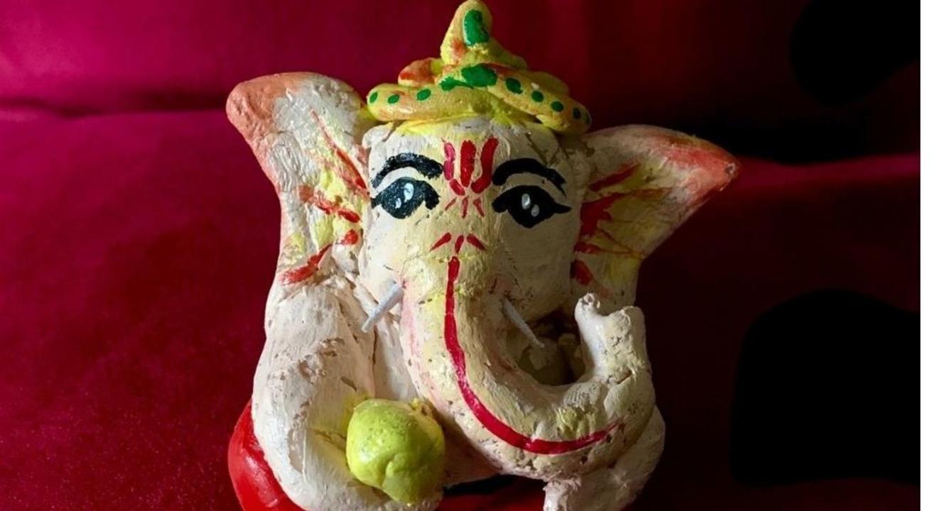 Seed Ganesha Using Flour