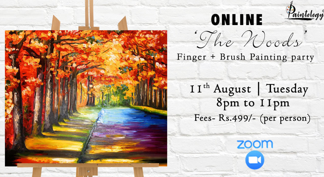  ‘The Woods’ Finger + Brush painting workshop