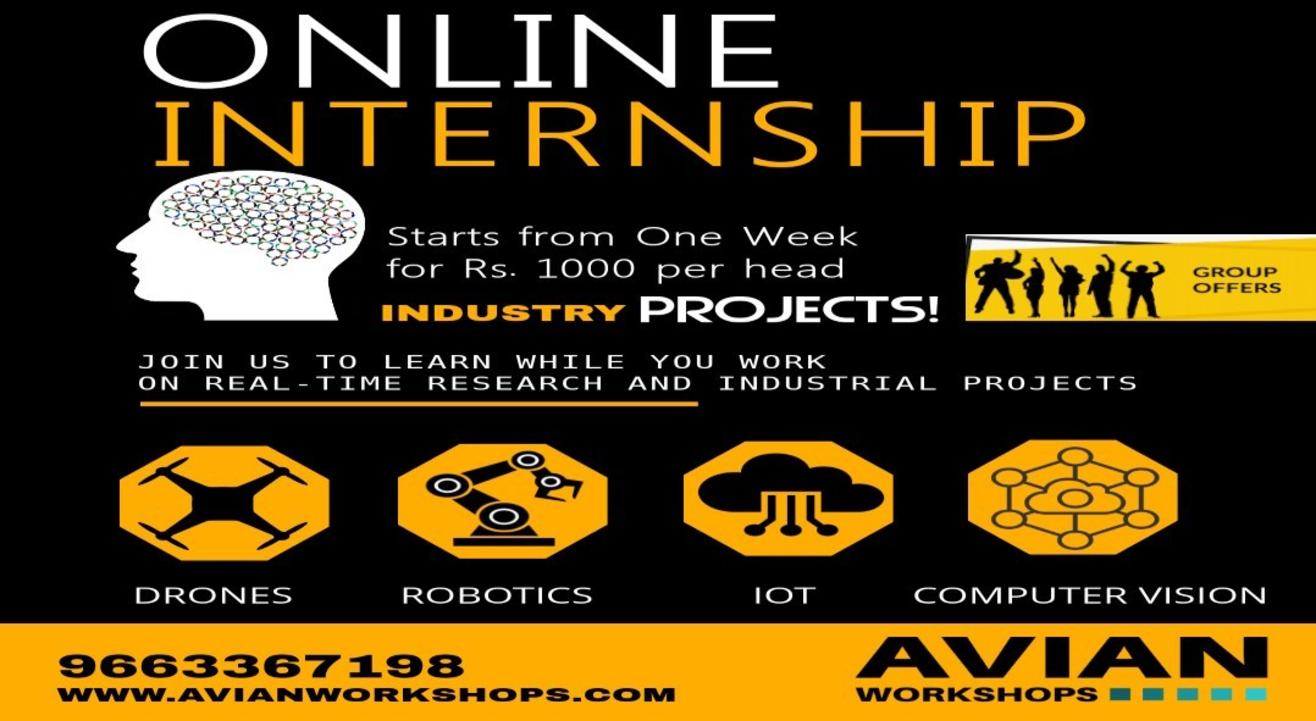 Online Internship Program for Drone/Robotics/IoT/Computer Vision