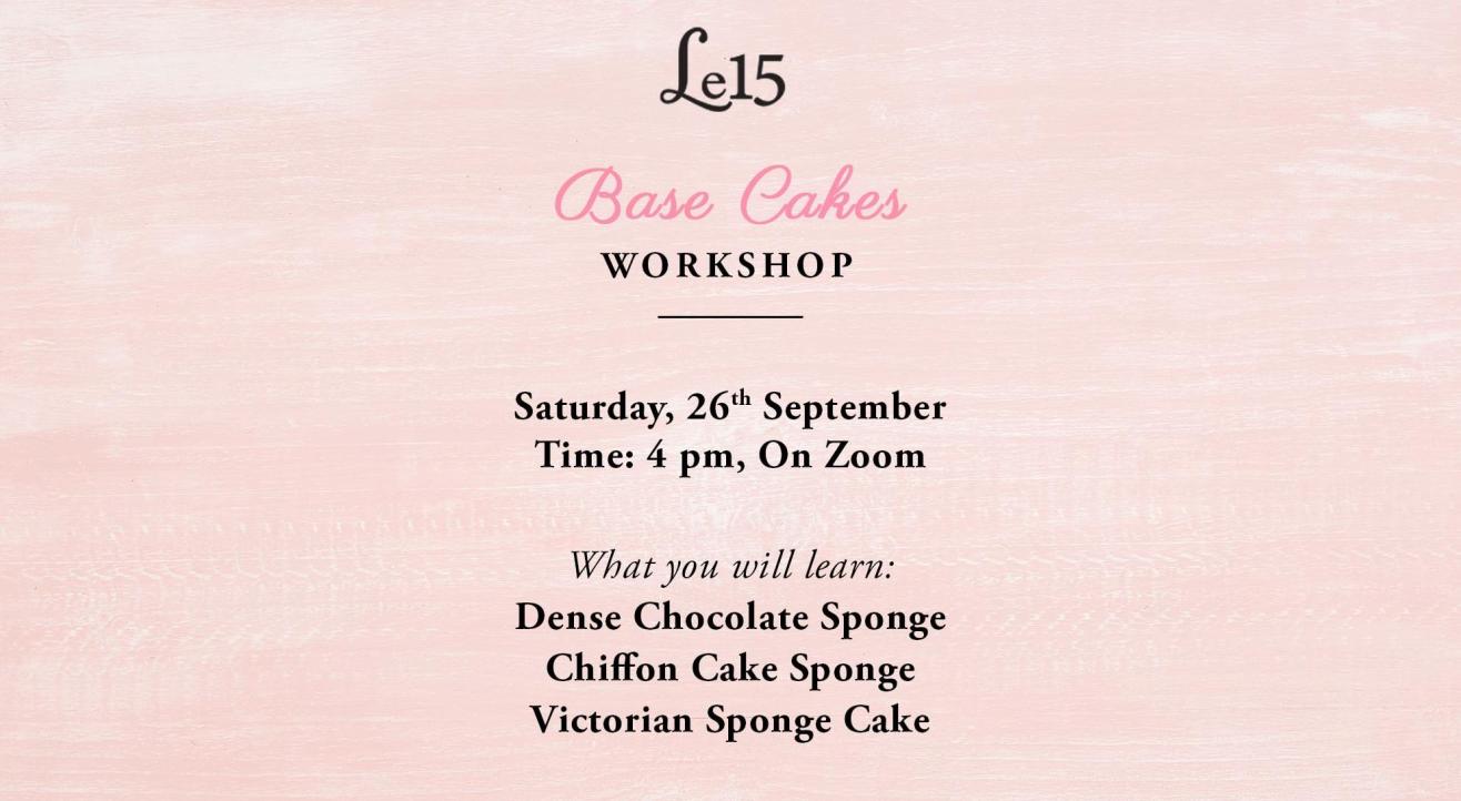 Base Cakes Workshop with Chef Pooja Dhingra