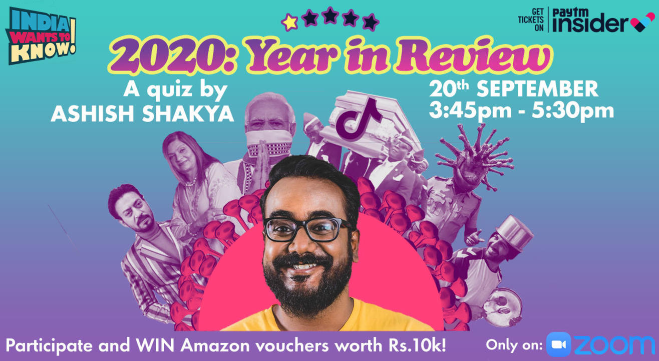 2020 : Year in Review Quiz by Ashish Shakya (Prizes: Rs.10k!)