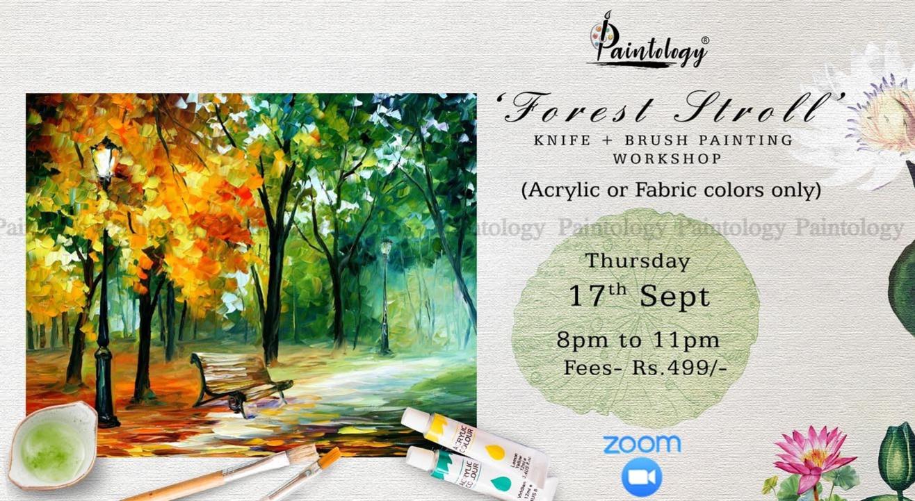 ‘Forest Stroll’ Knife + brush painting workshop
