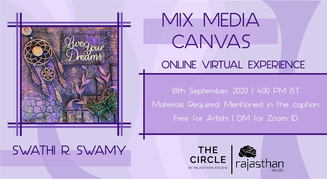 Mix Media on Canvas Workshop with Rajasthan Studio