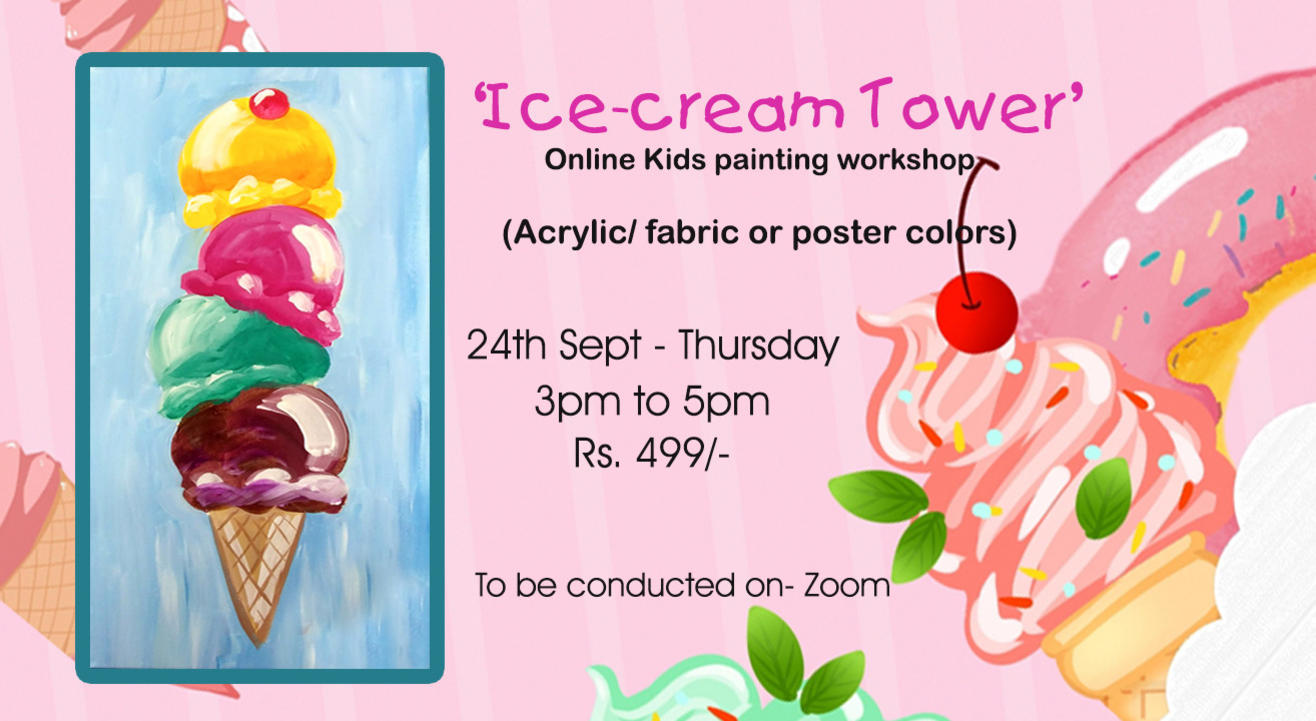 ‘Ice-cream tower’ Kids painting workshop