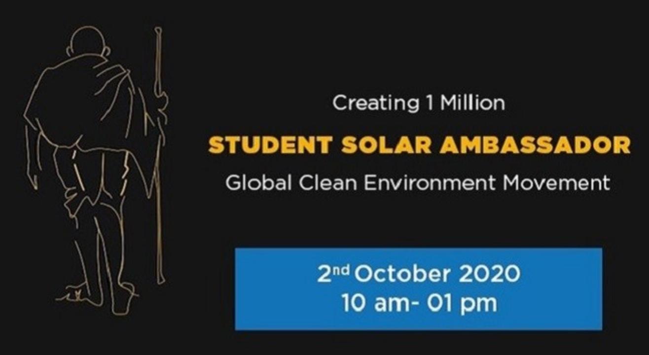 Student Solar Ambassadors Workshop 2020: Global Clean Environment Movement