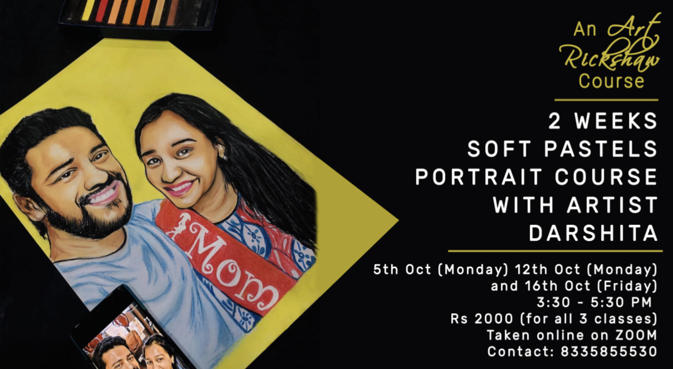 2 weeks Soft Pastels Portrait Course with Art Rickshaw