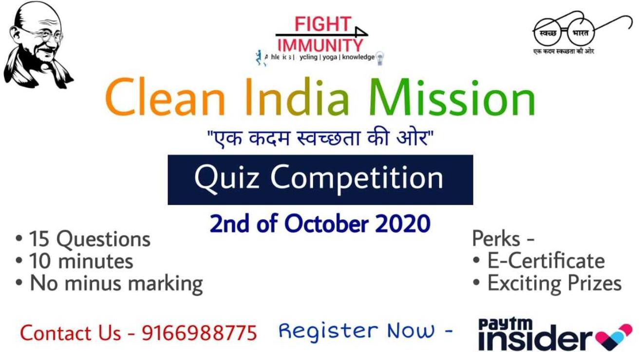 Clean India Mission Quiz Compitition