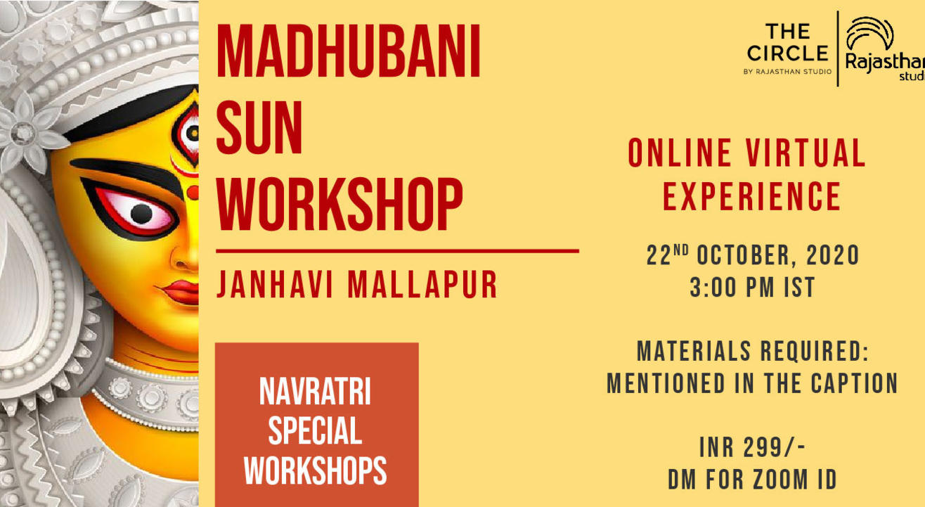 Navratri Specials - Madhubani Sun Workshop by Rajasthan Studio