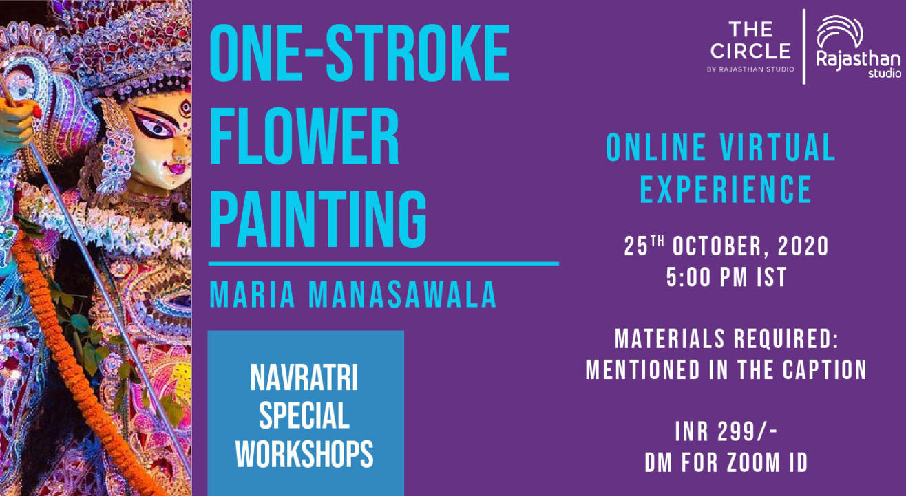 Navratri Specials - One Stroke Painting Workshop by Rajasthan Studio