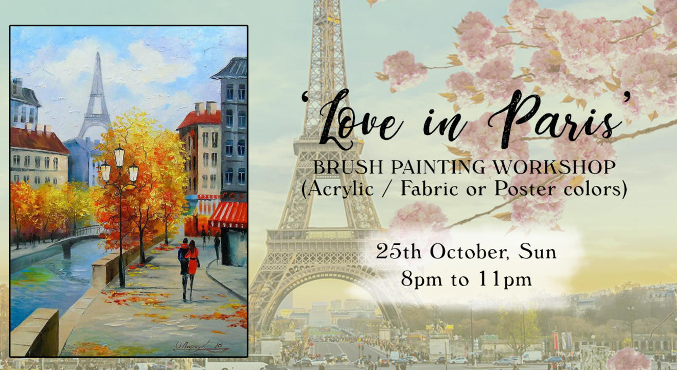 ‘Love in Paris’ painting workshop by Paintology