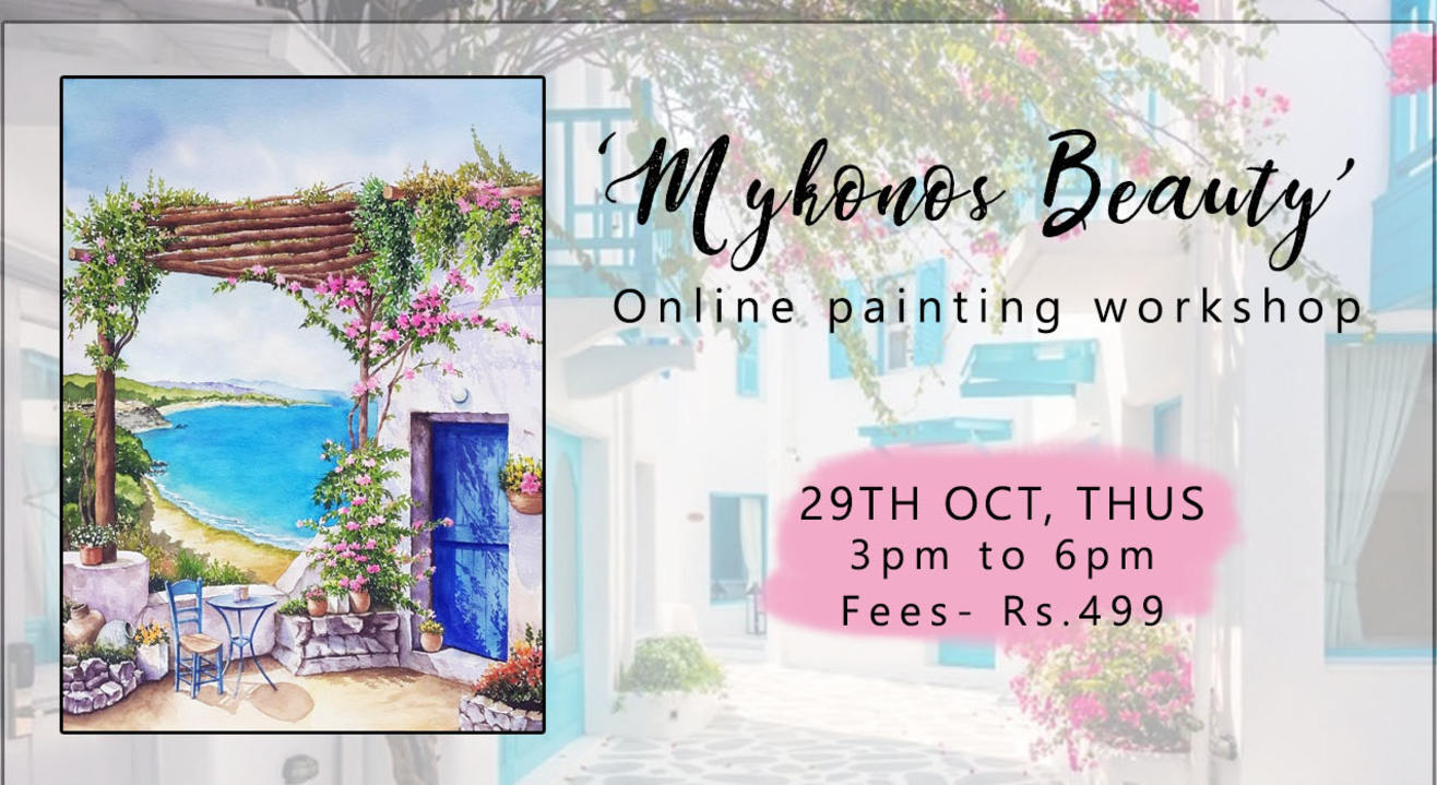 ‘Mykonos Beauty' Painting workshop by Paintology