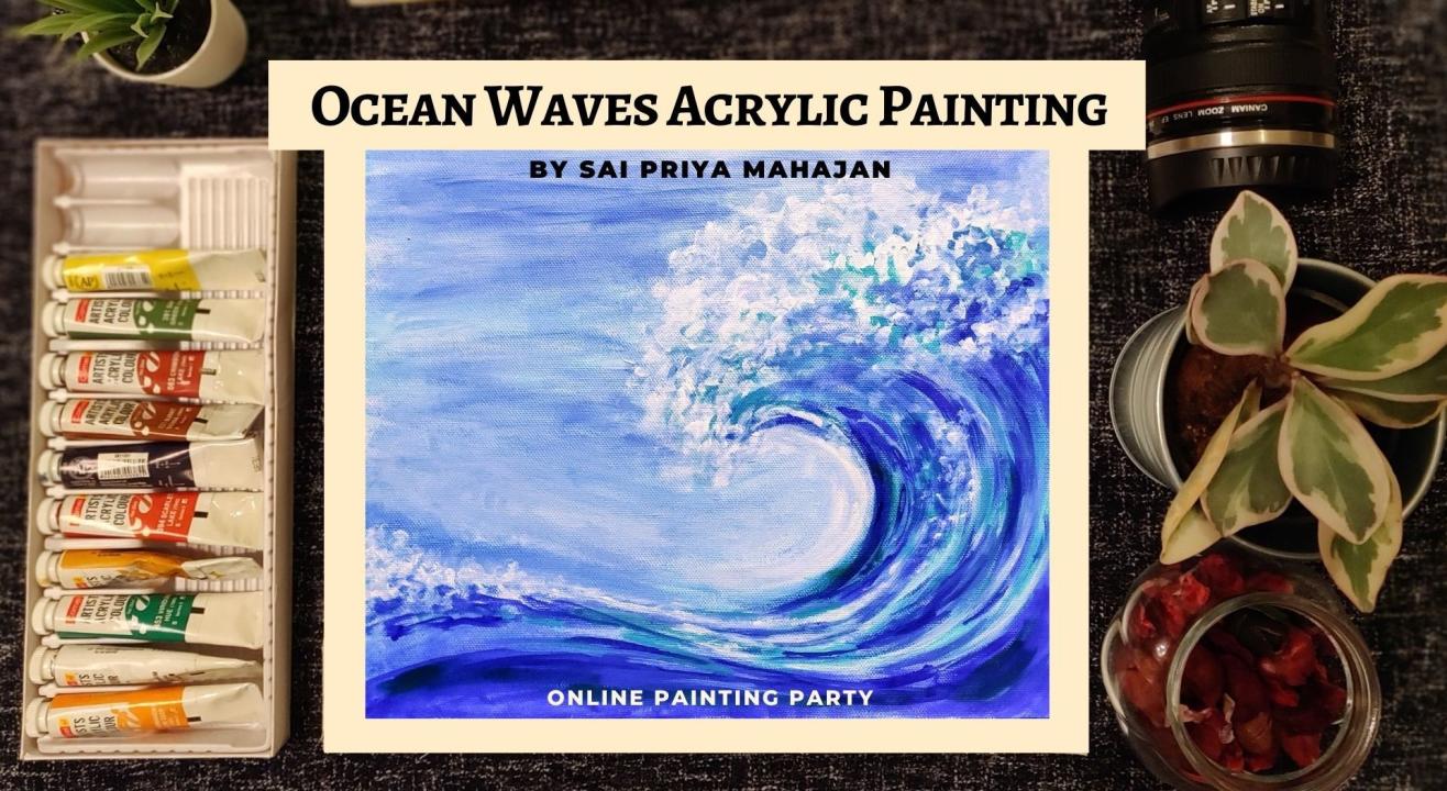 Acrylics Painting Ocean Waves