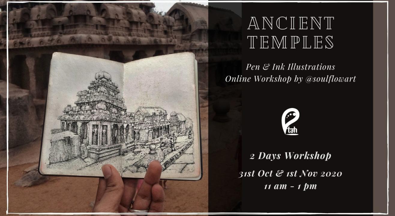 Ancient Temples: Pen & Ink Illustrations Workshop