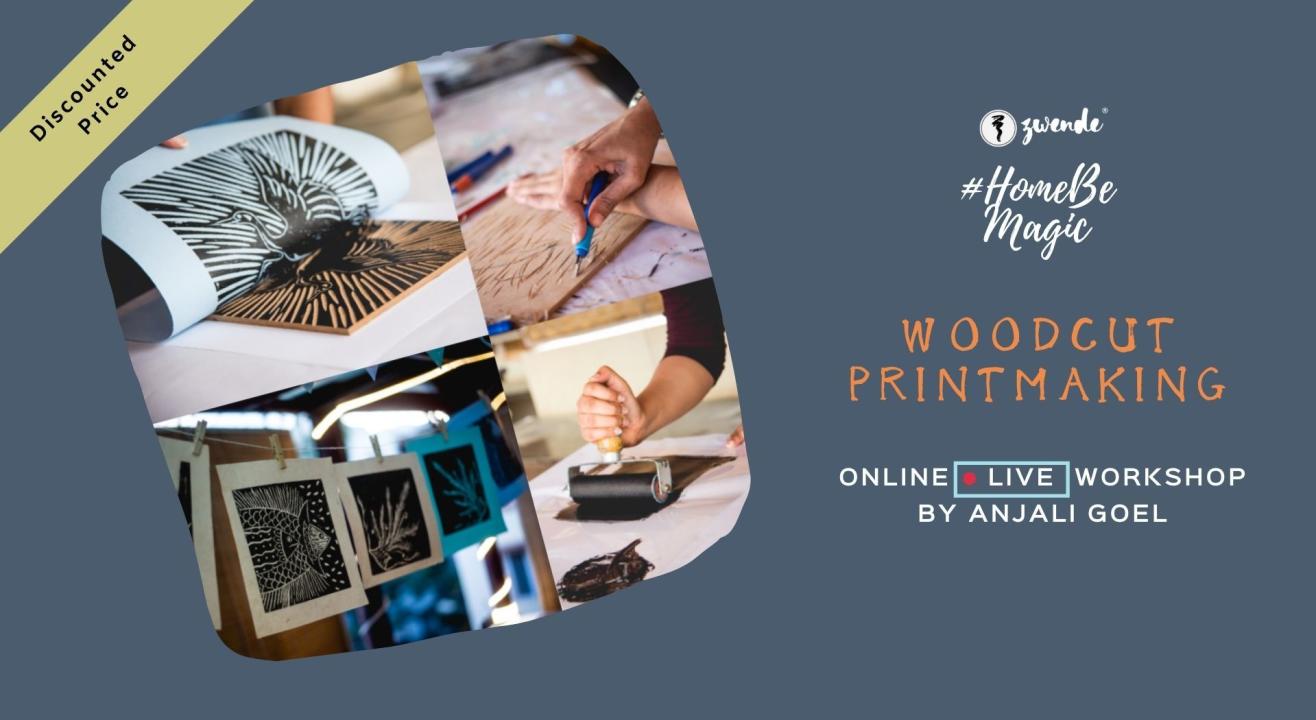 Woodcut Printmaking Online Live Workshop (Inclusive of Materials)