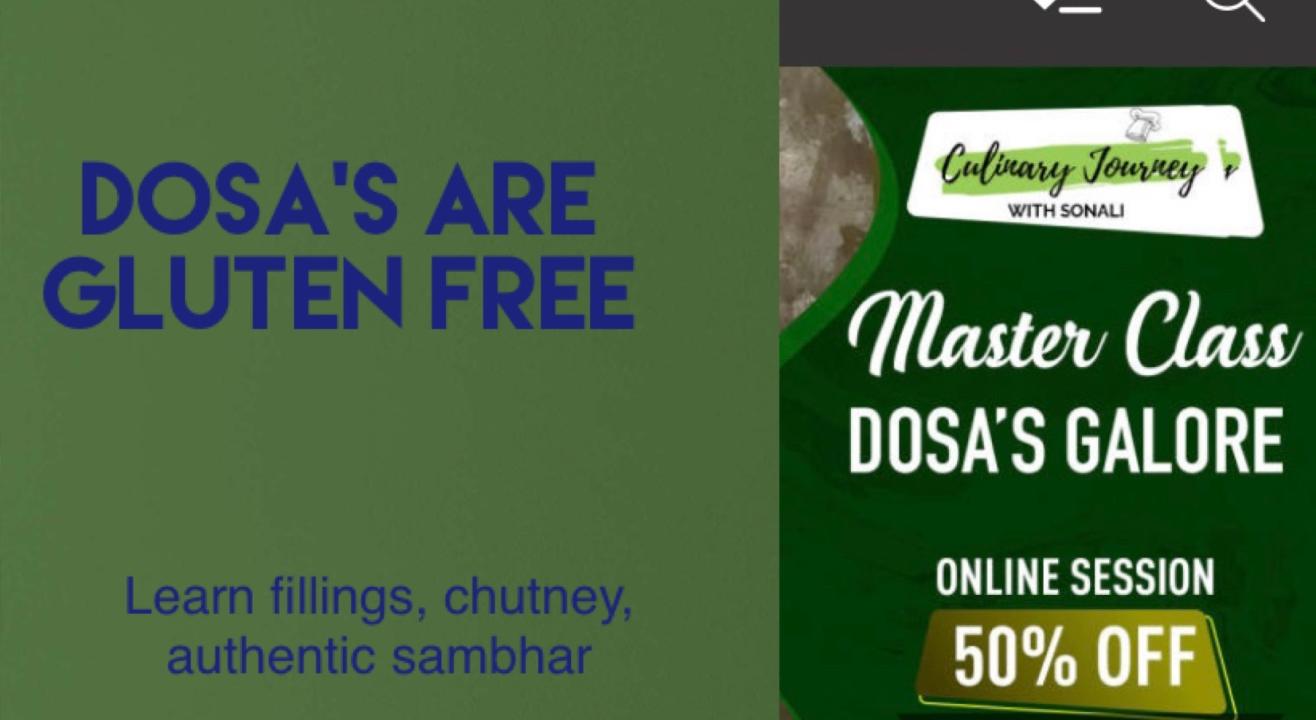 MASTER CLASS- Dosa's Galore