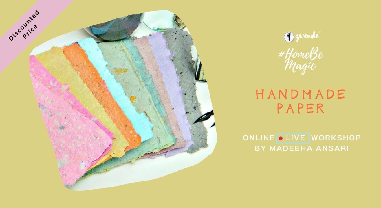 Handmade Paper Online Live Workshop (Inclusive of Materials)