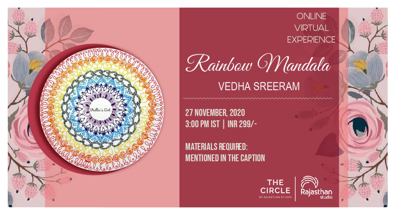 Rainbow Mandala with Patterns Workshop by Rajasthan Studio