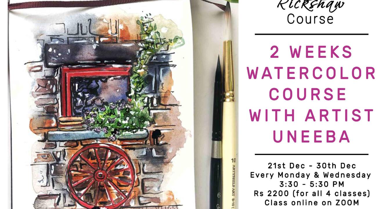 2 - Weeks Watercolour Course with Uneeba