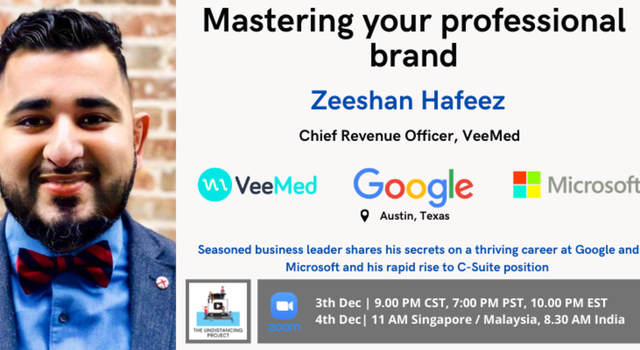 Mastering Your Professional Brand - A masterclass by a young CXO (ex-Google, Microsoft)