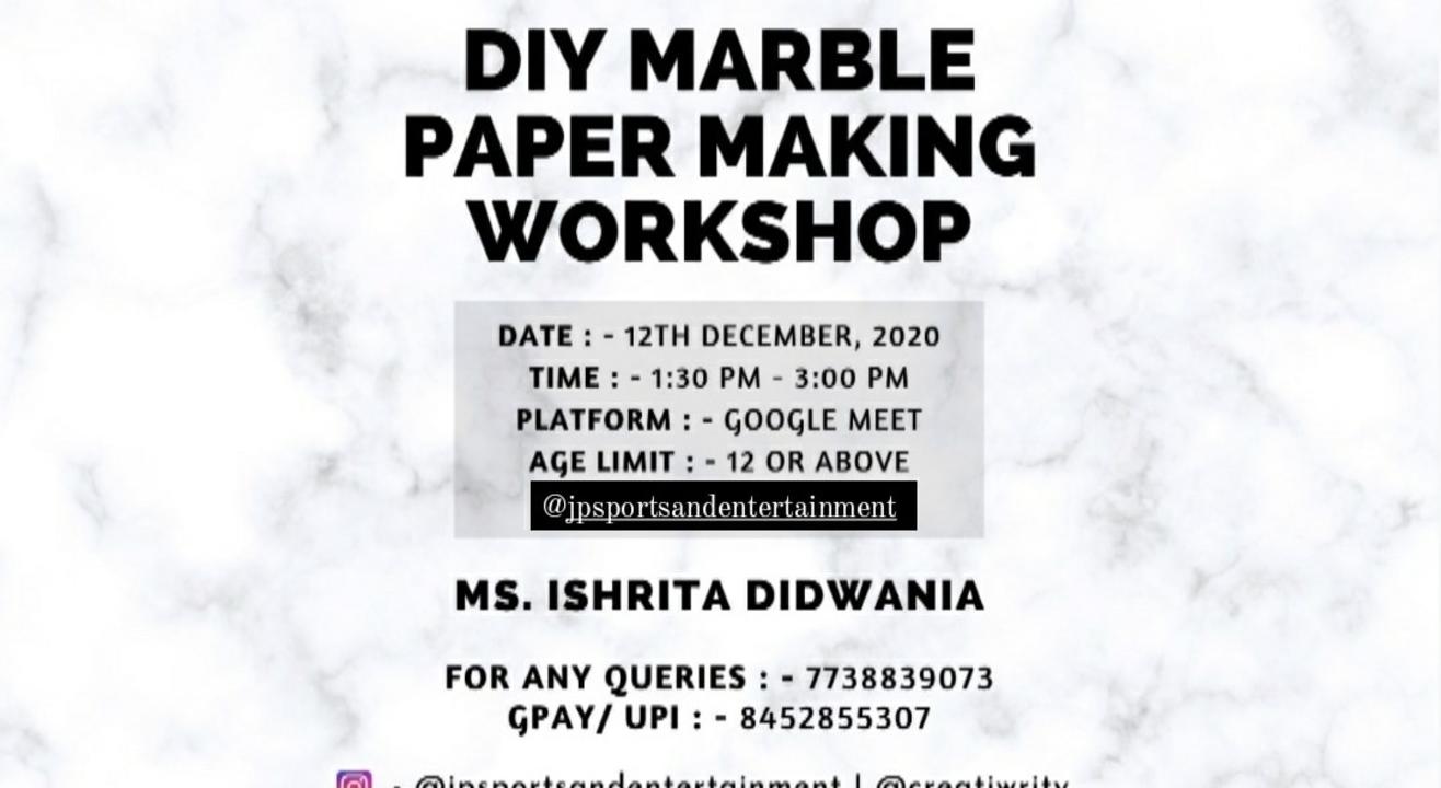 DIY Marble Paper Workshop by Ishrita Didwania 