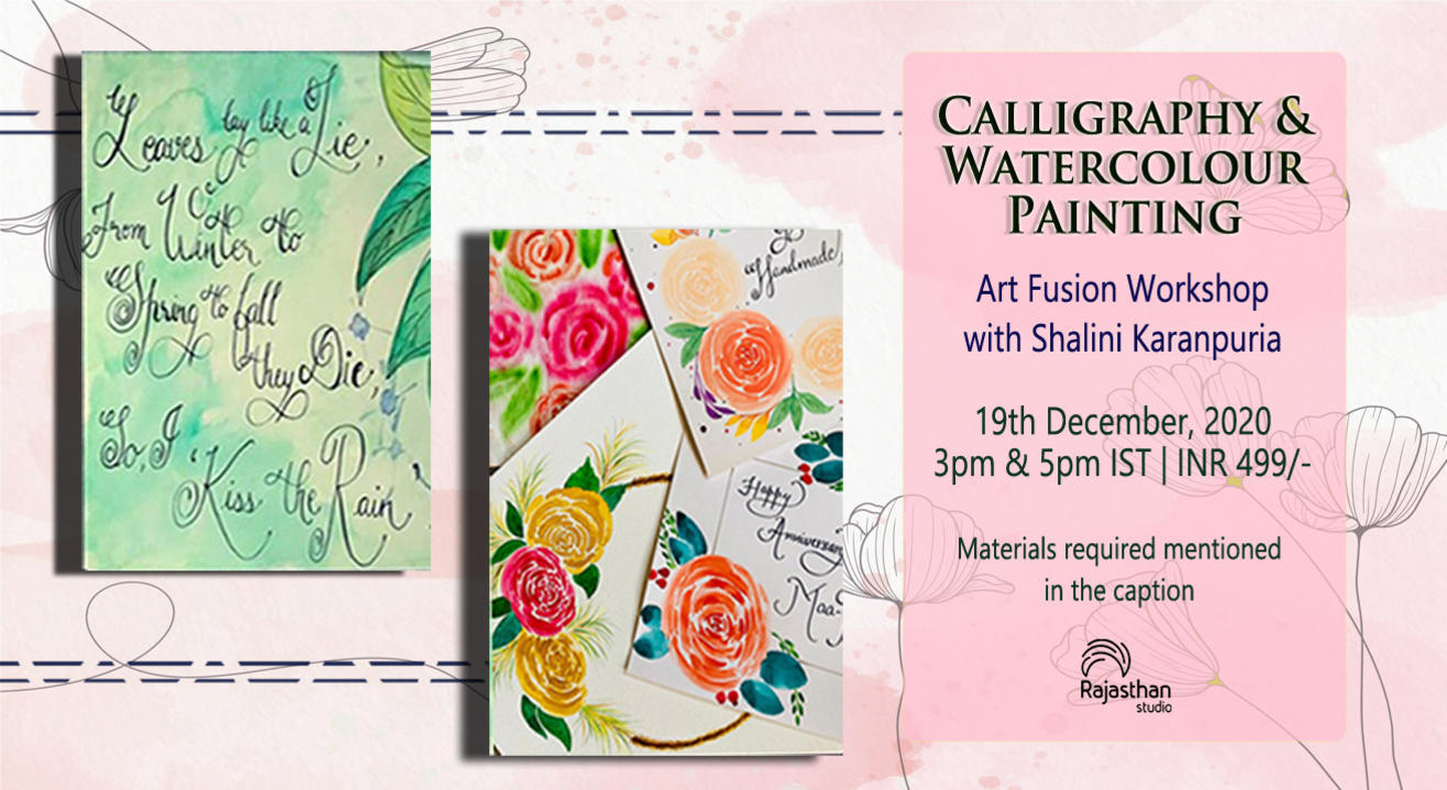 Calligraphy with Water colour Painting Workshop By Rajasthan Studio