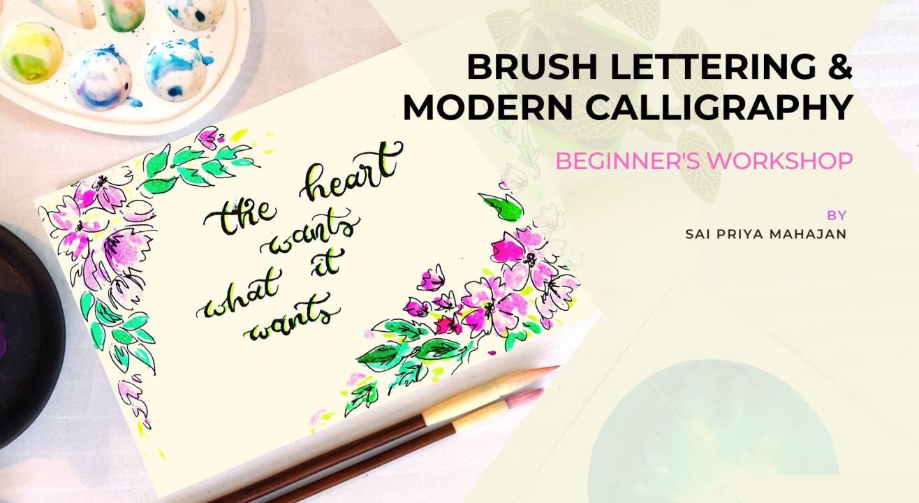 Modern Calligraphy & Brush Lettering Workshop including Practice Sheets