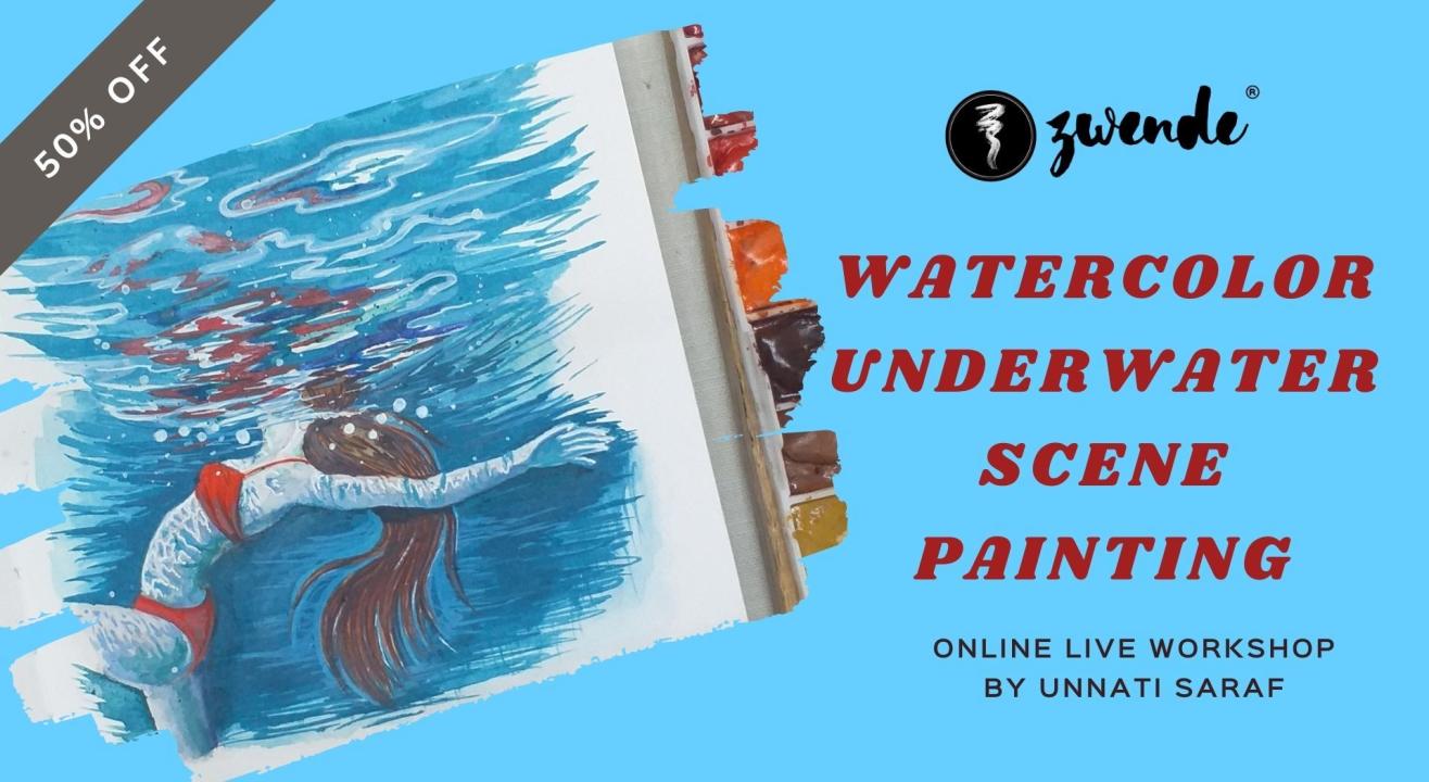 Watercolor Underwater Scene Painting [Online Live Workshop]