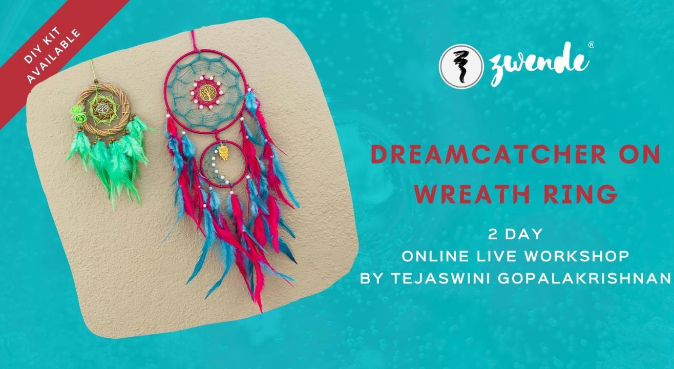 Dreamcatcher on Wreath Ring : [Online Live Workshop - Inclusive of Materials] 